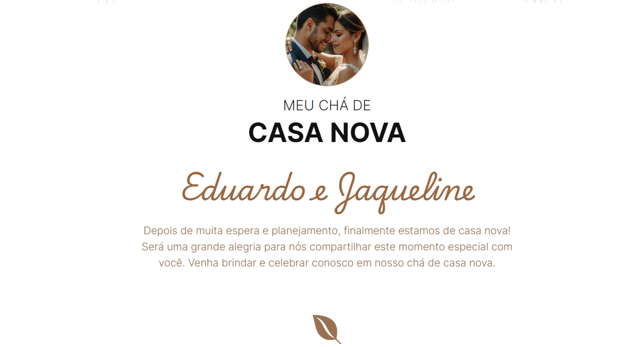 convite online para chá de casa nova para editar