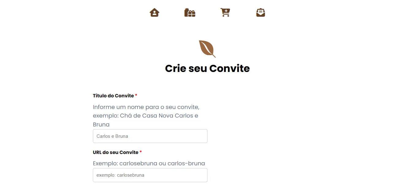 criar convite chá de casa nova